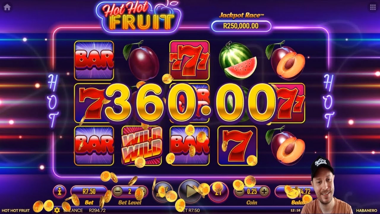 Playing Hot Hot Fruit at R7.50 a Spin