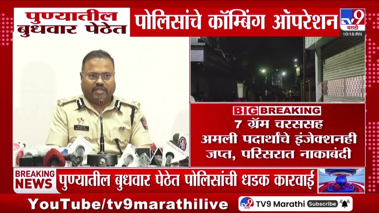 Pune मध्ये बुधवार पेठेत पोलिसांचे कॉम्बिंग ऑपरेशन | Pune Crime Opration