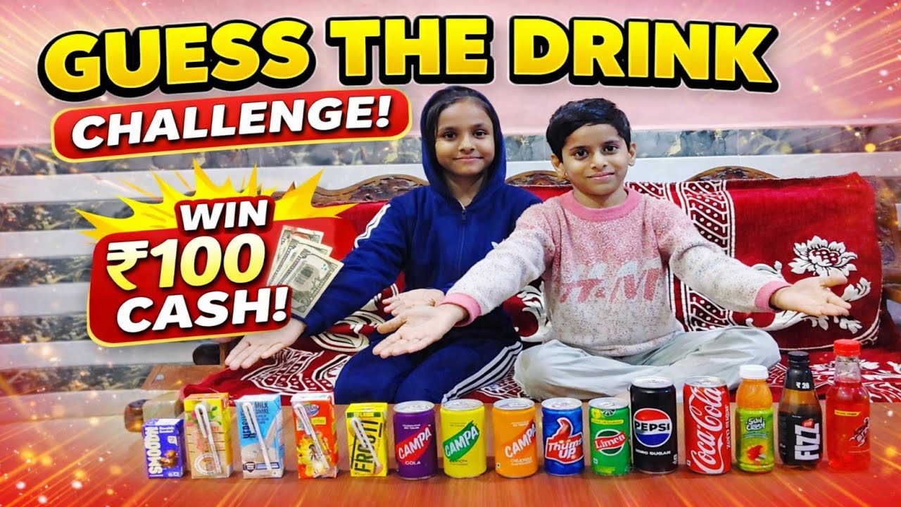 Guess The Drink Challenge with Family 😄