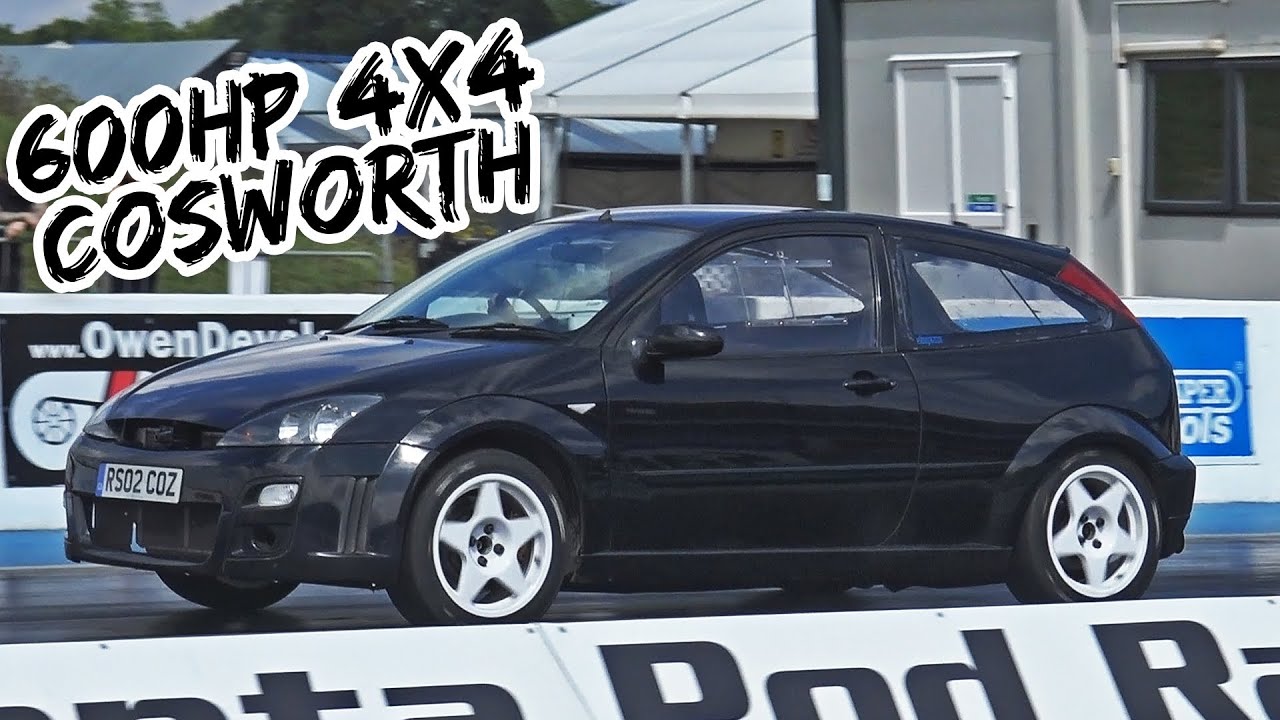 600HP 4x4 Cosworth Ford Focus at Santa Pod Raceway