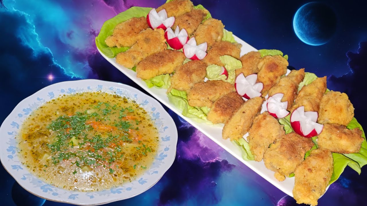 Жареные куриные крылышки и суп одним махом! 🍲 Ничего не пропадёт!