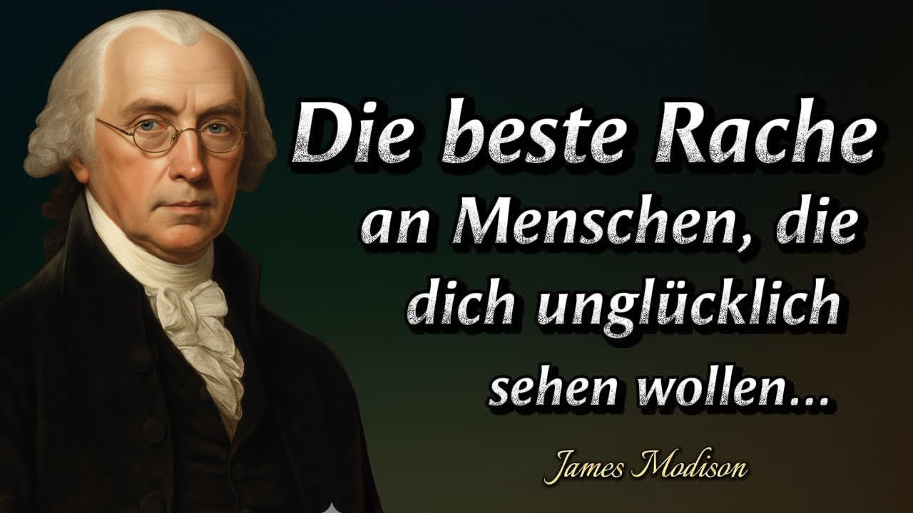 James Madison Zitate | Die beste Rache an denen, die dich unglücklich sehen wollen