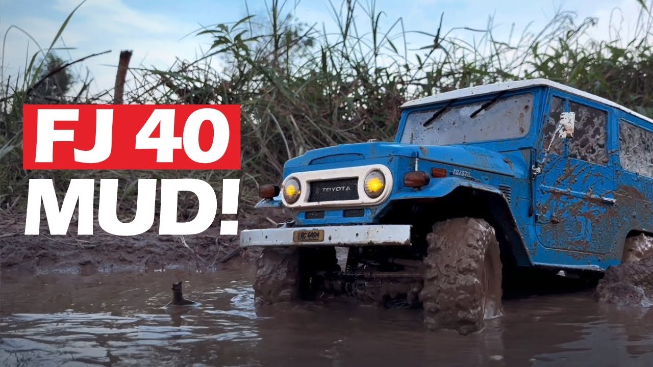 Deep Mud & Scale! FJ40 Land Cruiser 1/10 Scale Crawler Adventure RC Car