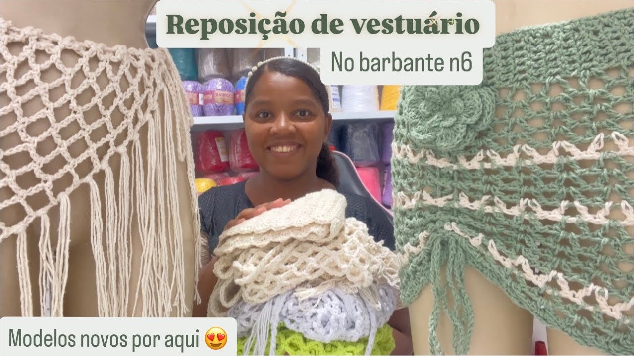 Muita novidade / Venham se apaixonar por esses vestuário que fiz no barbante fio 6 #vlog 