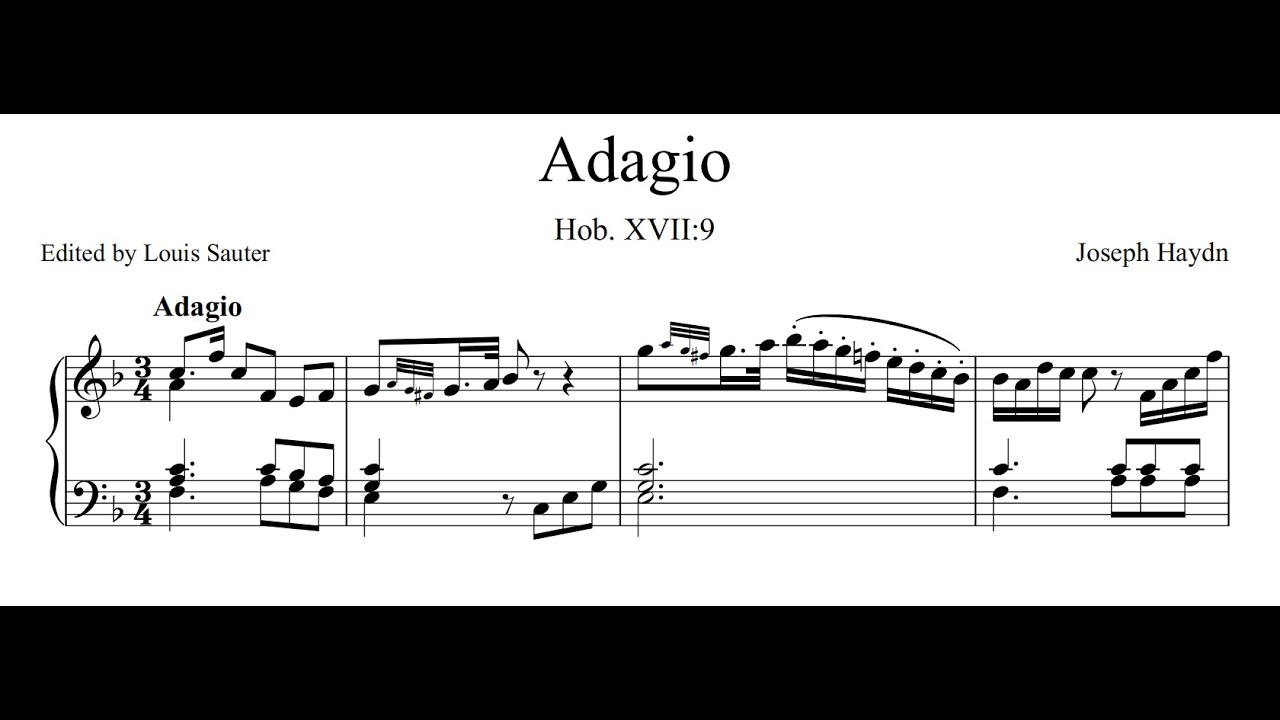 Franz Joseph Haydn - Adagio in F major, Hob.XVII9