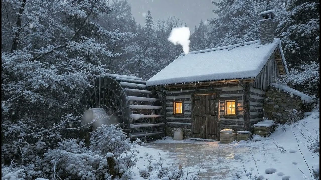 Cozy Snowy Hearth Haven ❄️ Peaceful Winter Piano Music (1 Hour)