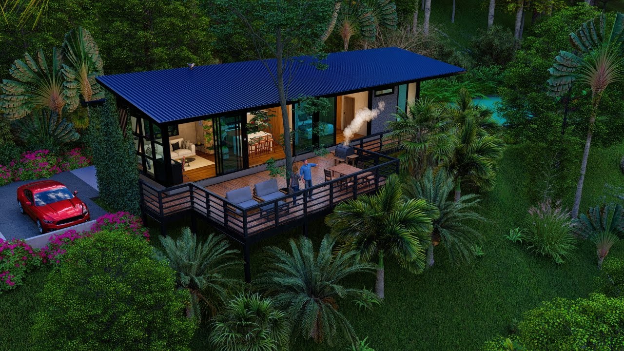 Iconic Design #54 Modern Tropical Forest House with Elevated Design & Glass Wall  Sustainable Living