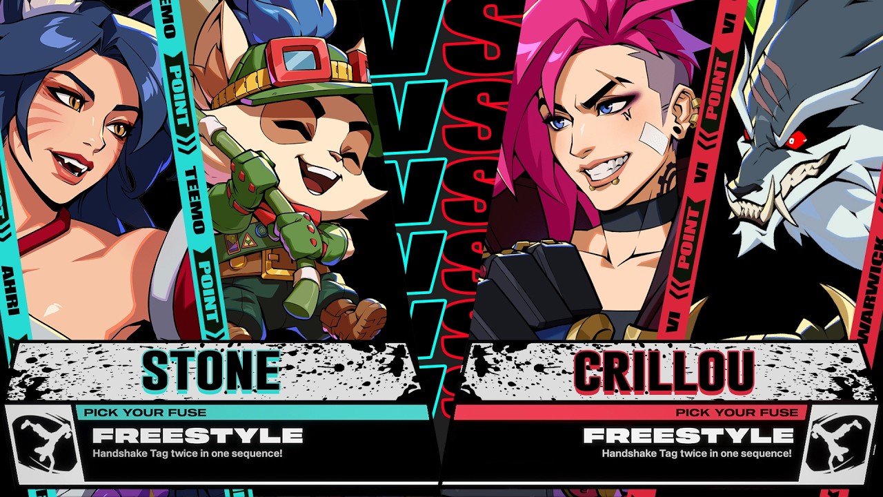 Stone (Teemo / Ahri) vs Crillou (VI / Warwick) - 2XKO