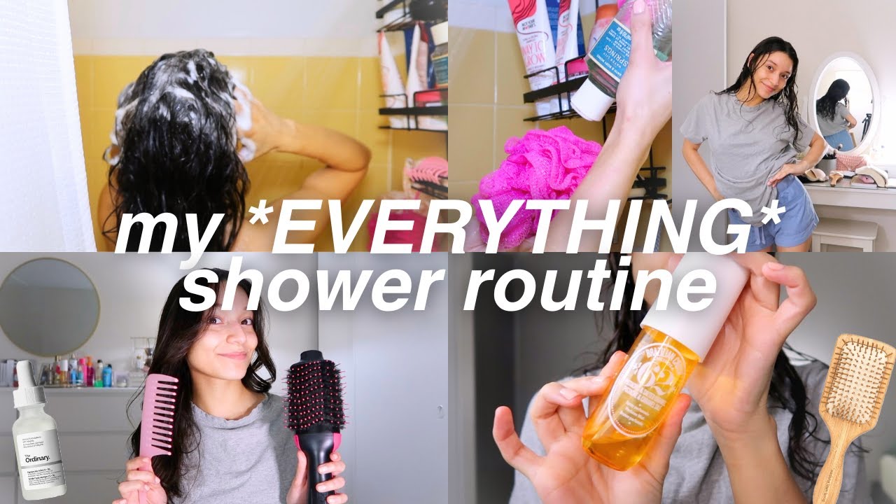 MY EVERYTHING SHOWER ROUTINE🛁🎀🧖🏻‍♀️ body care, skincare, haircare routine & more!
