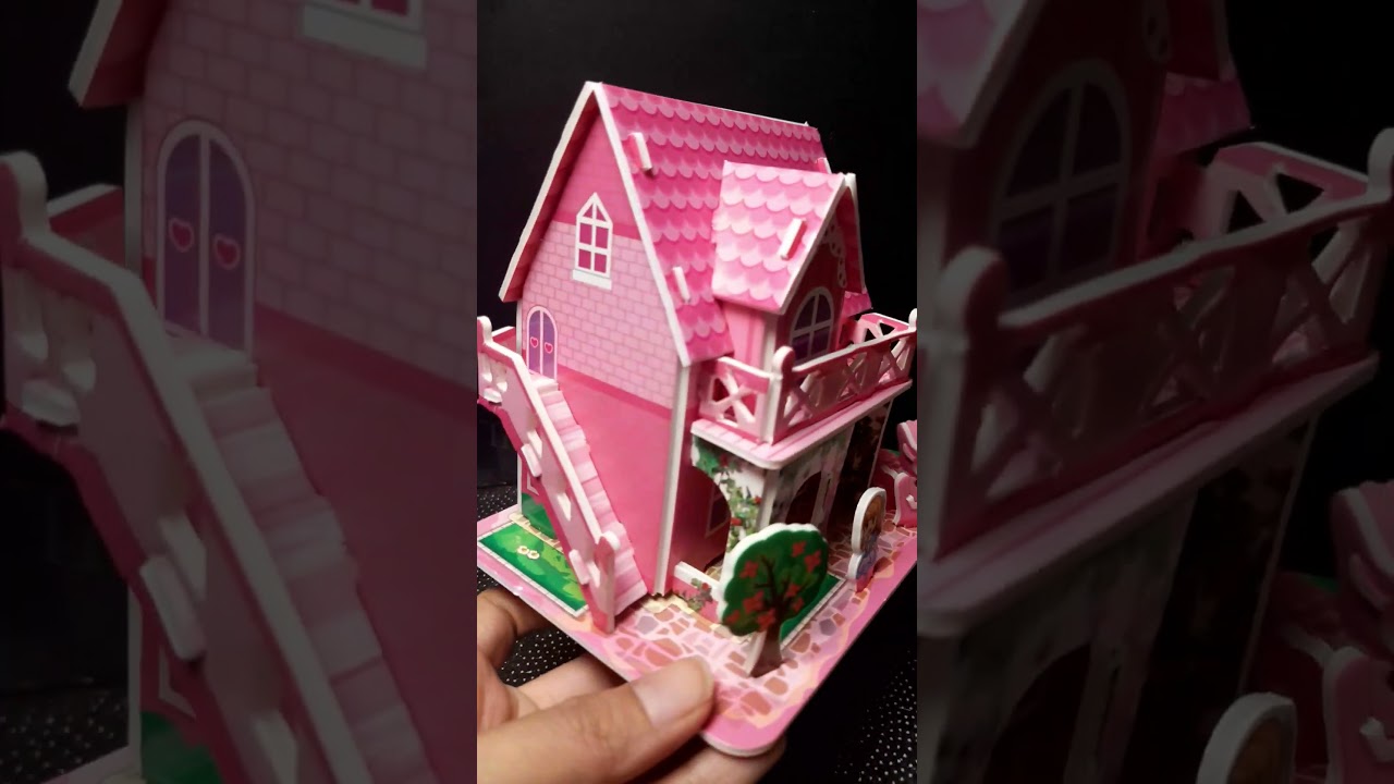 BEFORE AND AFTER PUZZLE 3D PINK HOUSE