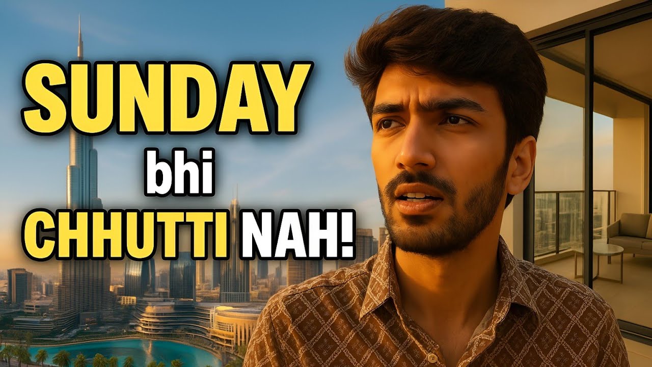 Sunday Ko Bhi Chhutti Nahi 😅 | Downtown Dubai 1BR Flat Tour + Burj Khalifa View 🏙️
