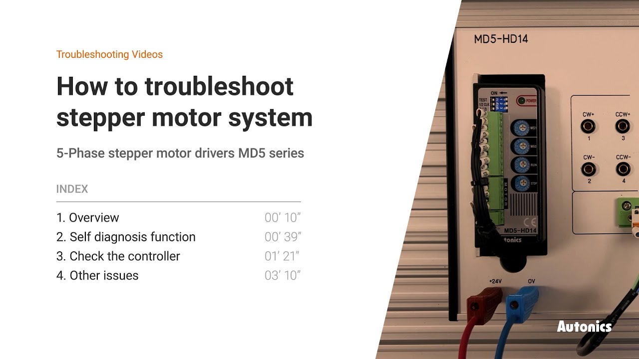Autonics Tutorial : Порядок устранения неисправностей в системе с шаговым двигателем