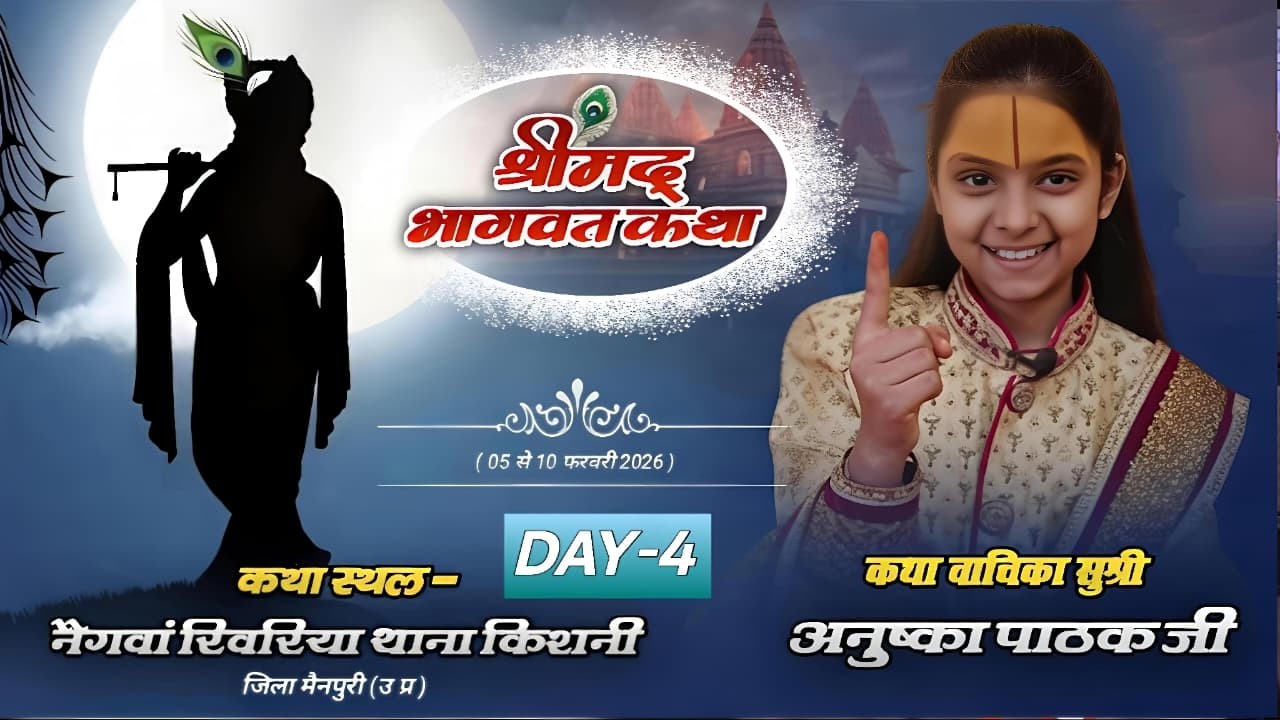 LIVE 🔴 STREEM DAY -4 श्रीमद् भागवत कथा स्थान/ नेगवां खिरिया  थाना किशनी जिला मैनपुरी (उ प्र )