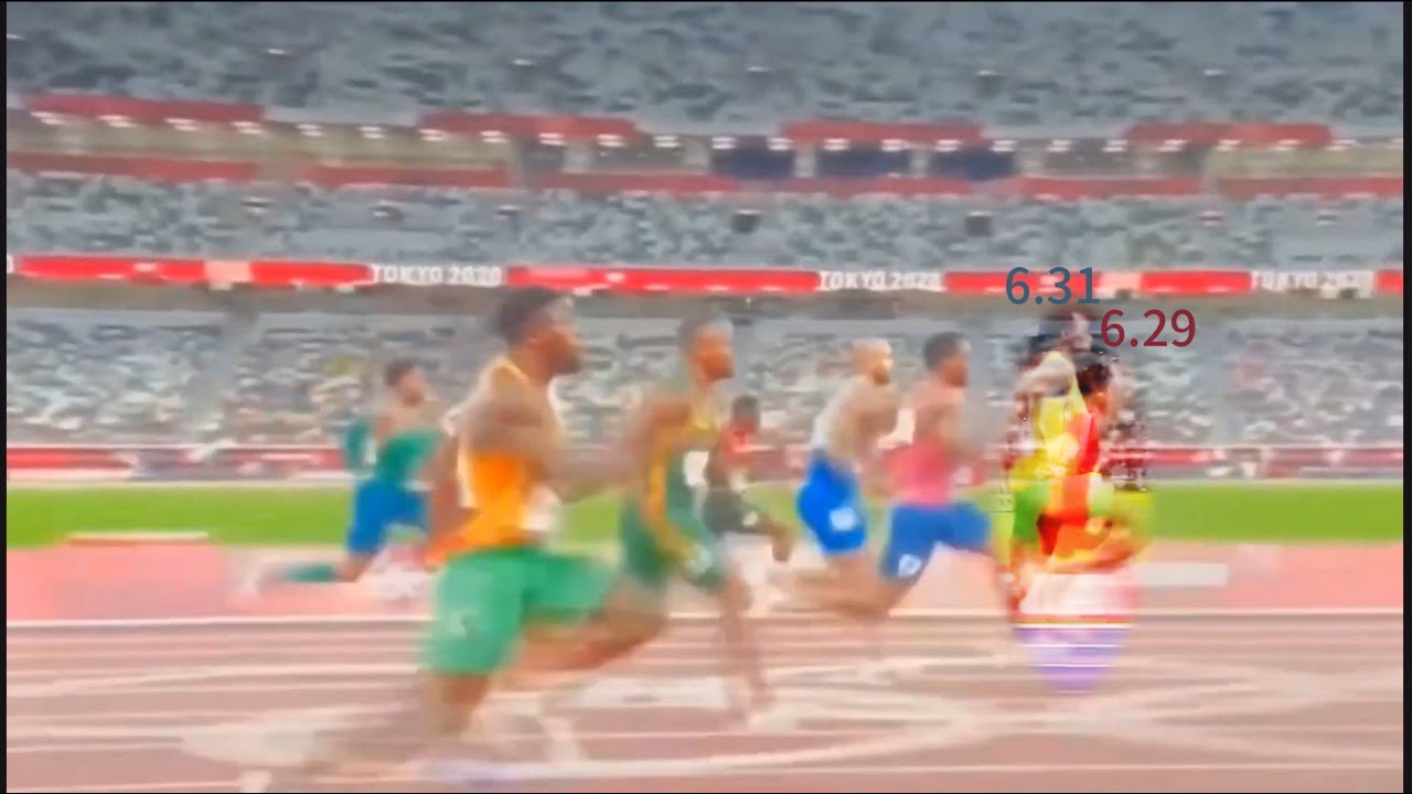 Usain Bolt 9.58 VS Su Bingtian 9.83 Side View (6.29 VS 6.31)