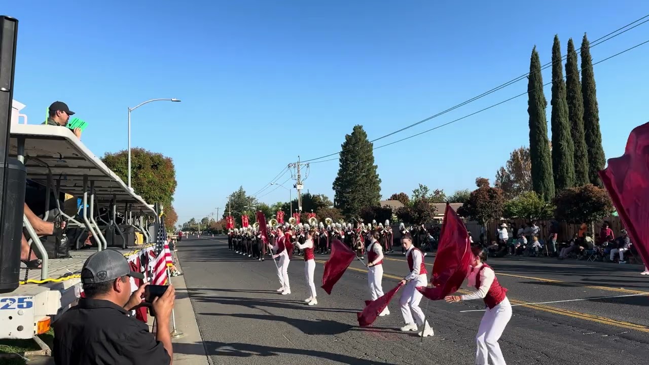 The Cardinal Regiment at Central California Band Review 2025
