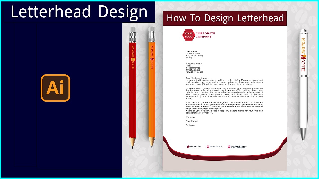 How to make letterhead design in illustrator | Letterhead Design Bangla Tutorial 2026