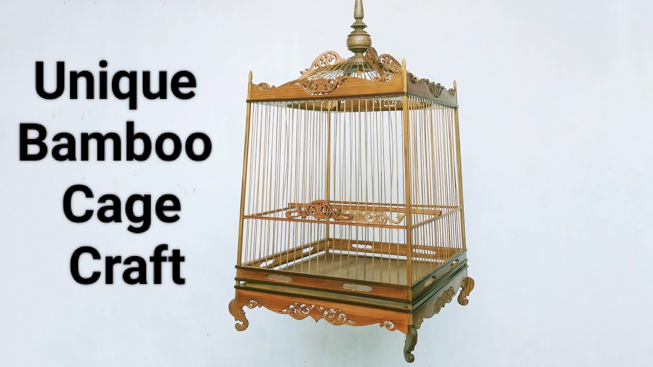 Expert Hands Making Bird Cage Crafts From Bamboo