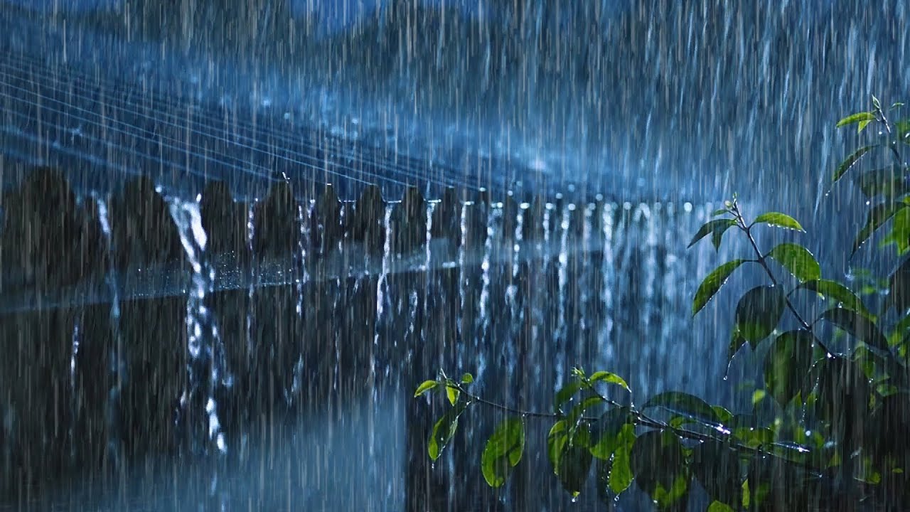 Gentle Night Rainfall and Thunderstorm Sounds | Rain Sounds for Sleeping, Calming White Noise, ASMR