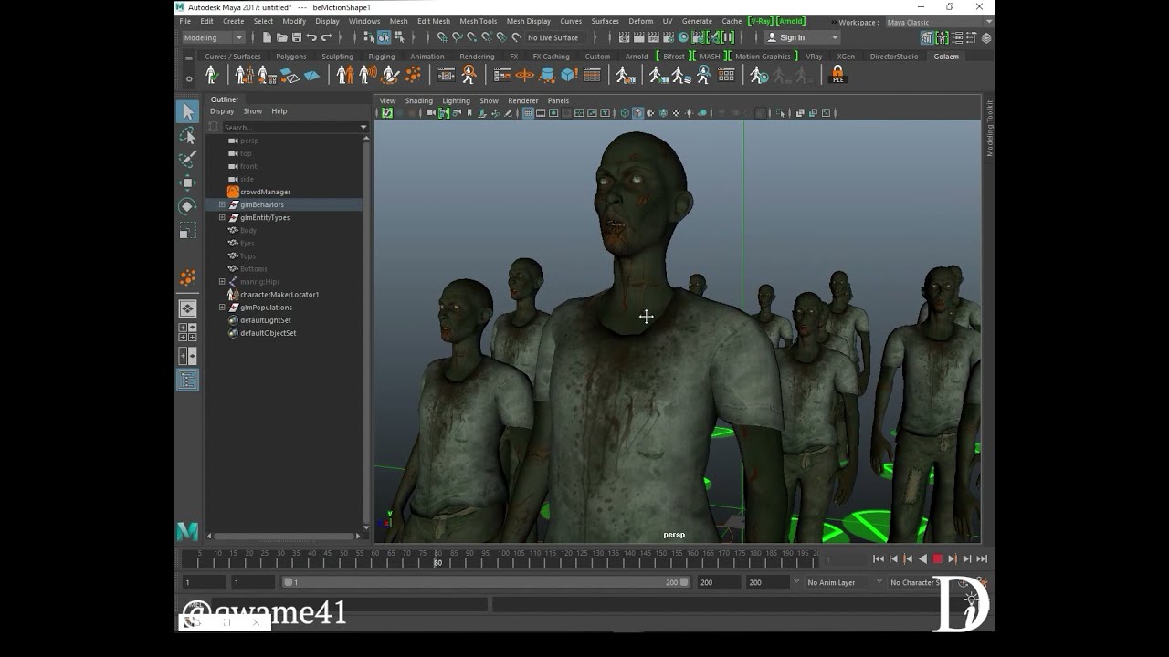 How to convert your character to Golaem for crowd simulation