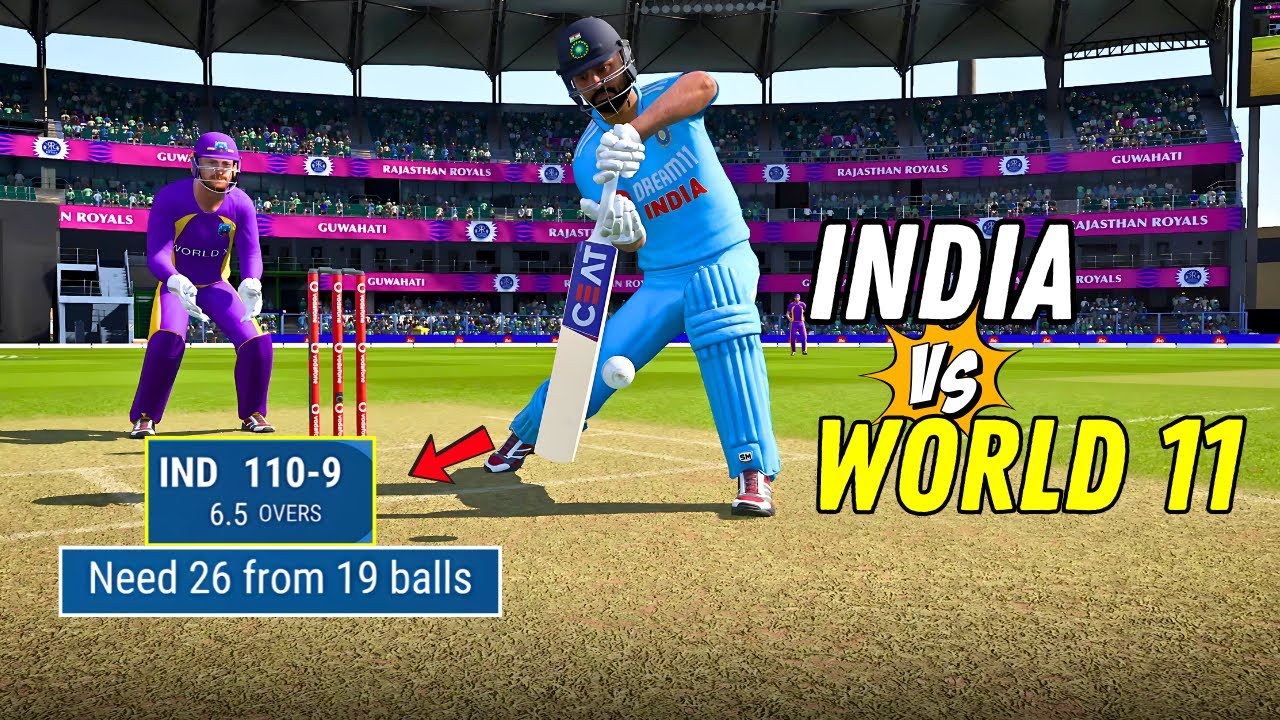 🤯INDIA vs WORLD XI - Last Wicket Thriller And Rahul Show🔥 | IND VS WD 11 | CRICKET 24