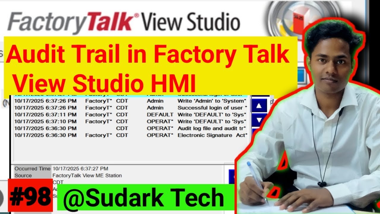 Audit Trail in Factory Talk View Studio ME | Automation | Sudark Tech
