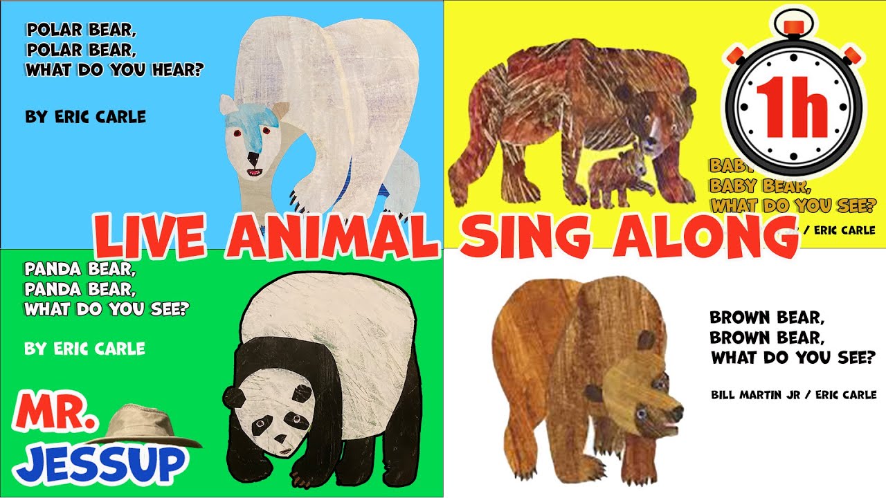 Brown Bear, Panda Bear Sing-Along Bonanza 🐻🐼 | 1 Hour of Animal Sounds, Songs & Fun for Kids!