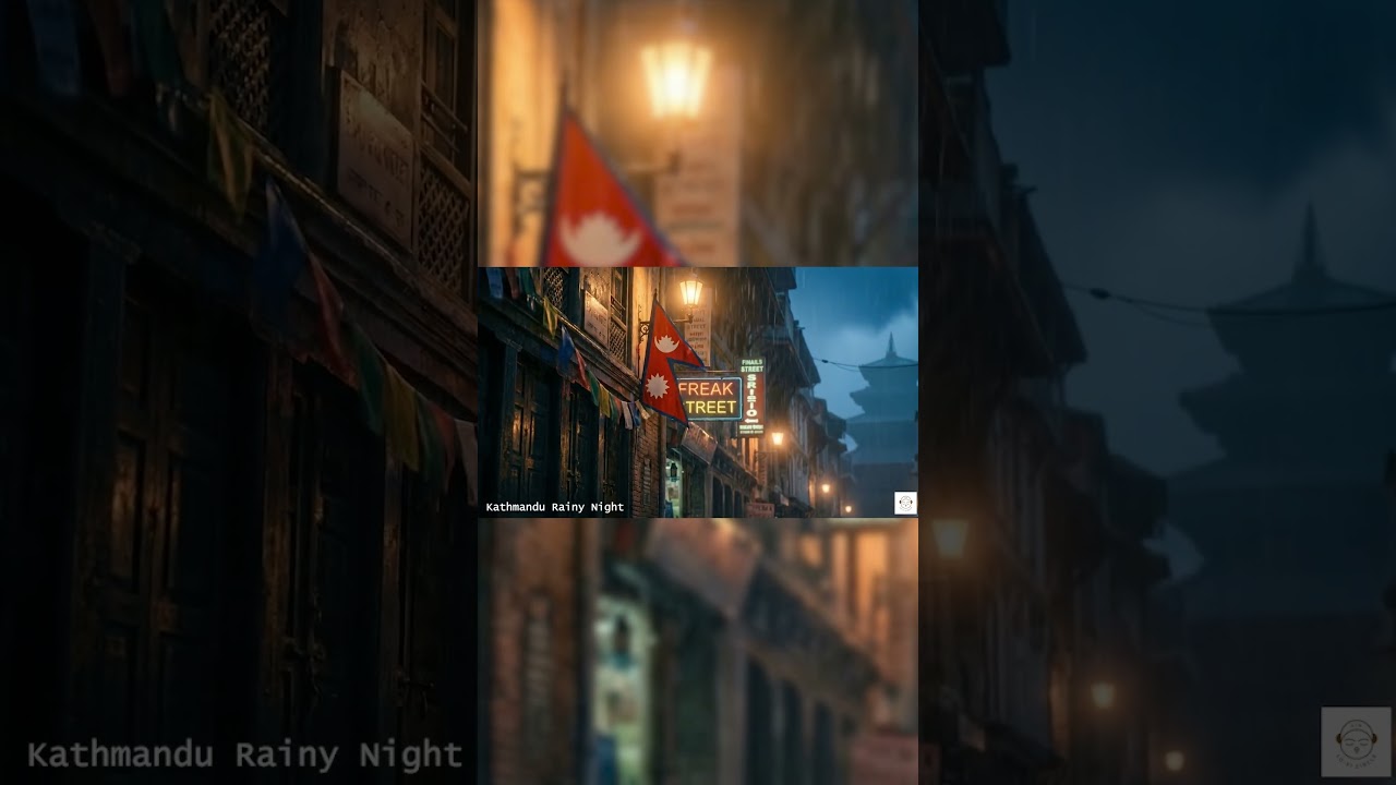 Watch Full Video ⬆️ KTM Freak Street Rainy Night ☔#nepalilofi