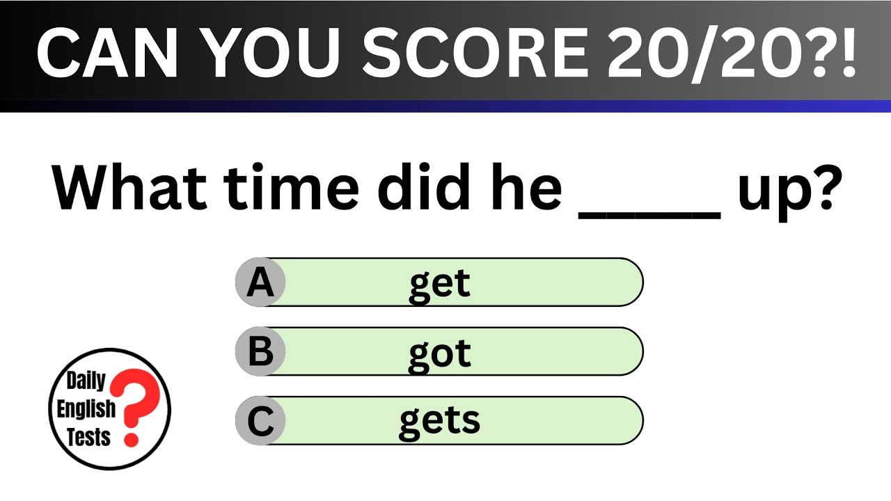 CAN YOU SCORE 20/20?! | 20 ENGLISH QUESTIONS 