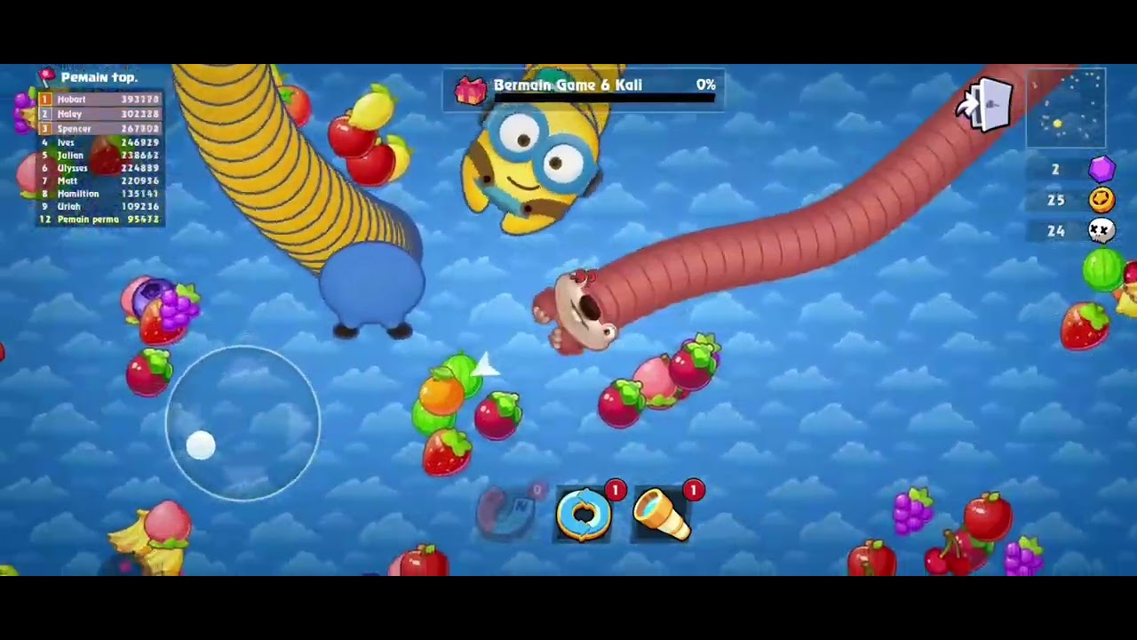Petualangan di wormsmerge cacing unik 