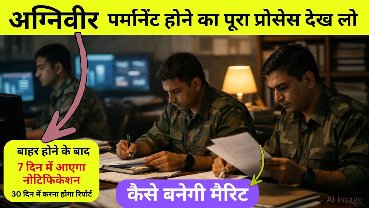 अग्निवीर पर्मानेंट मैरिट कैसे बनेगी देख लो, 7 दिन में नोटिफिकेशन ! Agniveer to Permanent Job