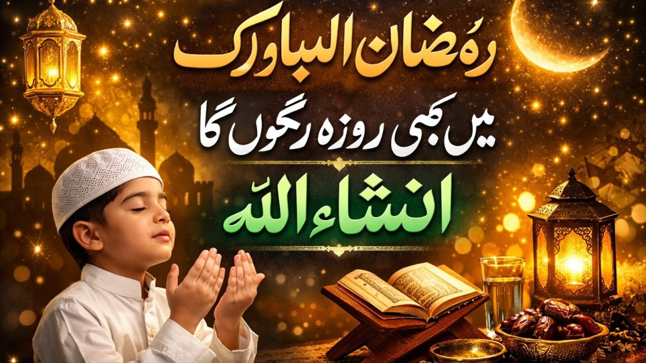مضان کلام | میں بھی روزہ رکھوں گا ان شاء اللہ | دل کو چھو لینے والا رمضان نعت