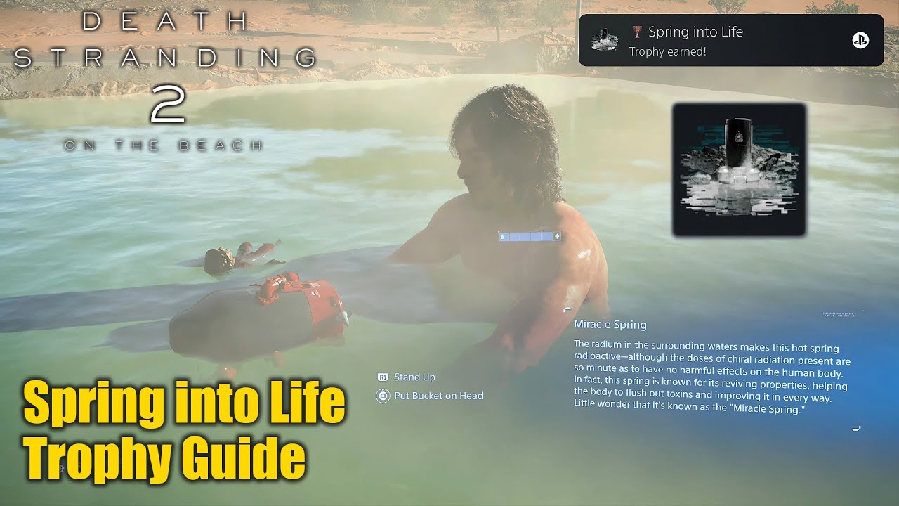 Death Stranding 2 • Spring into Life Trophy Guide (Dig a hot spring for the first time.)