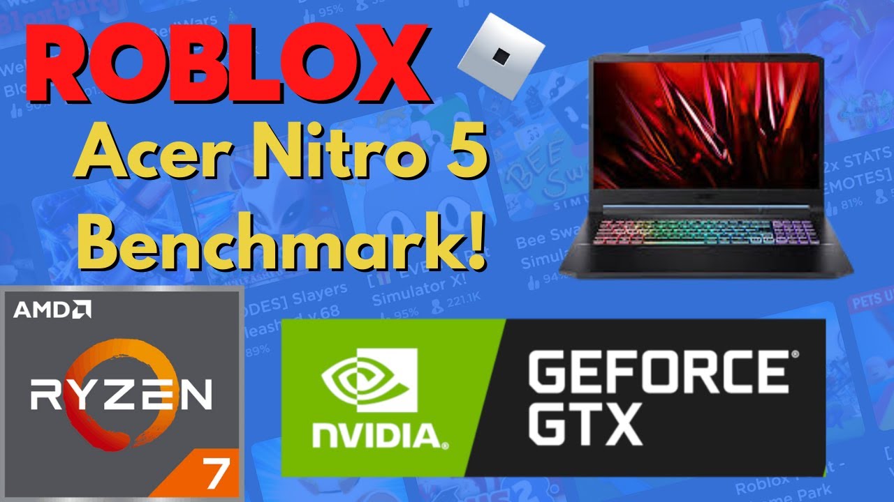 Roblox  - Acer Nitro 5 Gameplay Bench Mark Test ( Arsenal, Jailbreak, Pet Simulator X)