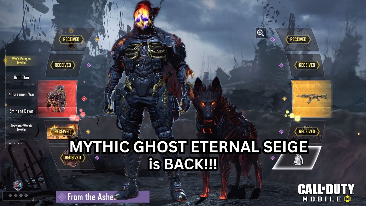 Mythic Ghost Eternal Siege | War's Paragon Mythic Drop | KN44 Dark Harbinger | COD Mobile | CODM
