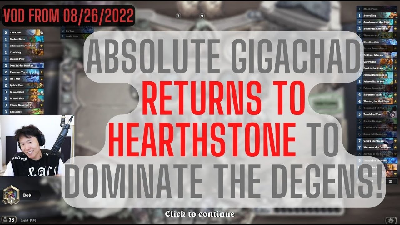 Disguised Toast returns to Hearthstone to try new expansion! VOD from 08/26/2022