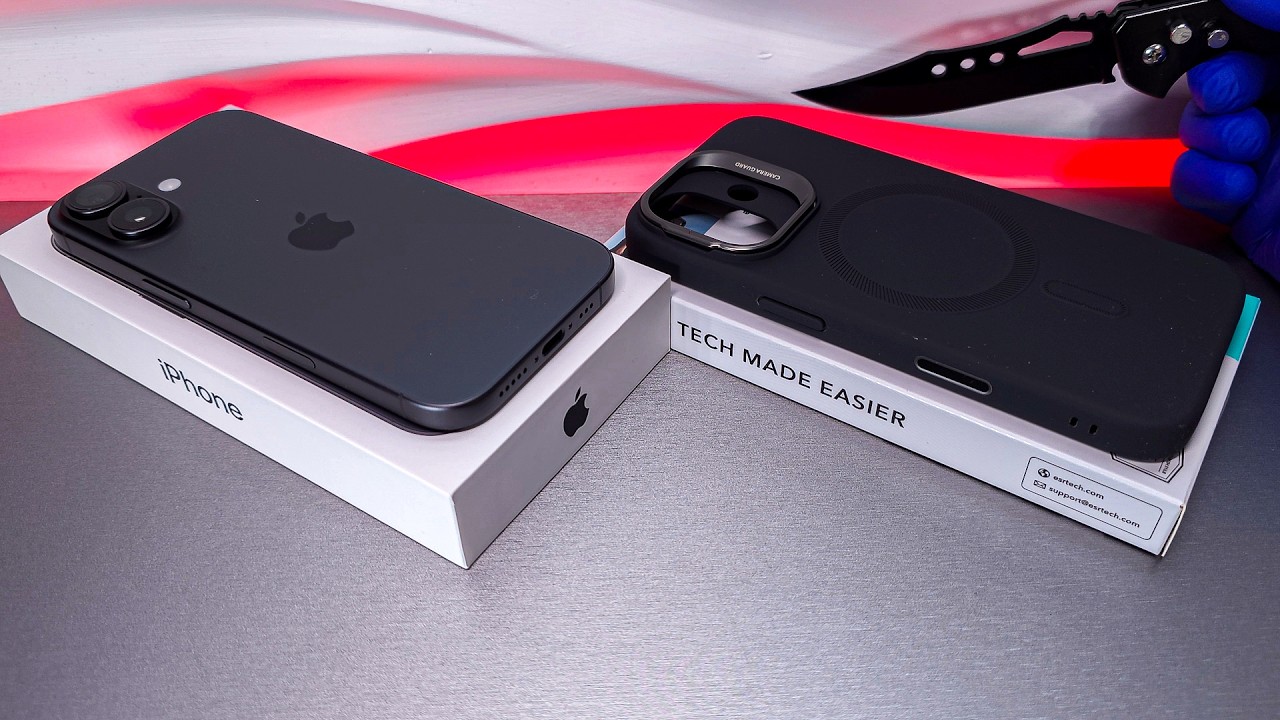 iPhone 17 and ESR Black Cloud Soft case Unboxing - ASMR