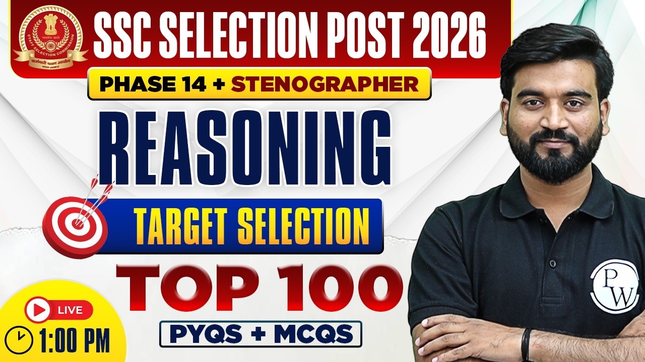 SSC Selection Post Reasoning Class 2026 | SSC Phase 14 Reasoning Expected Questions | By Ashu Sir