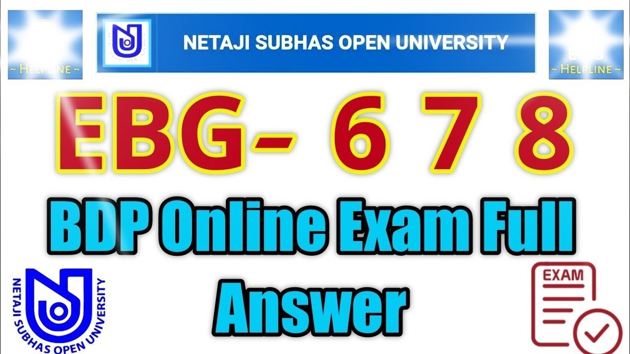 EBG6, EBG7, EBG8 ANSWERS PAPER // #EBG6, #EBG7, #EBG8 ANSWERS AKTA VIDEO TEI// PDF