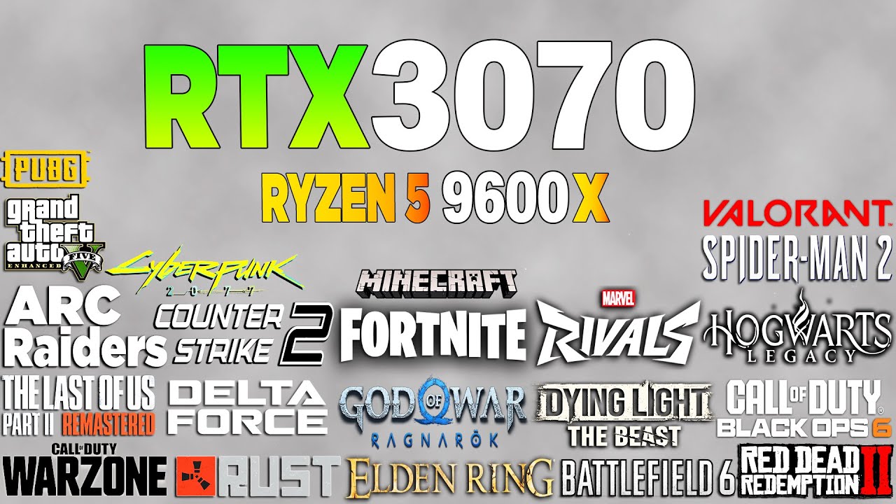 RTX 3070 + Ryzen 5 9600x - Test in 24 Games