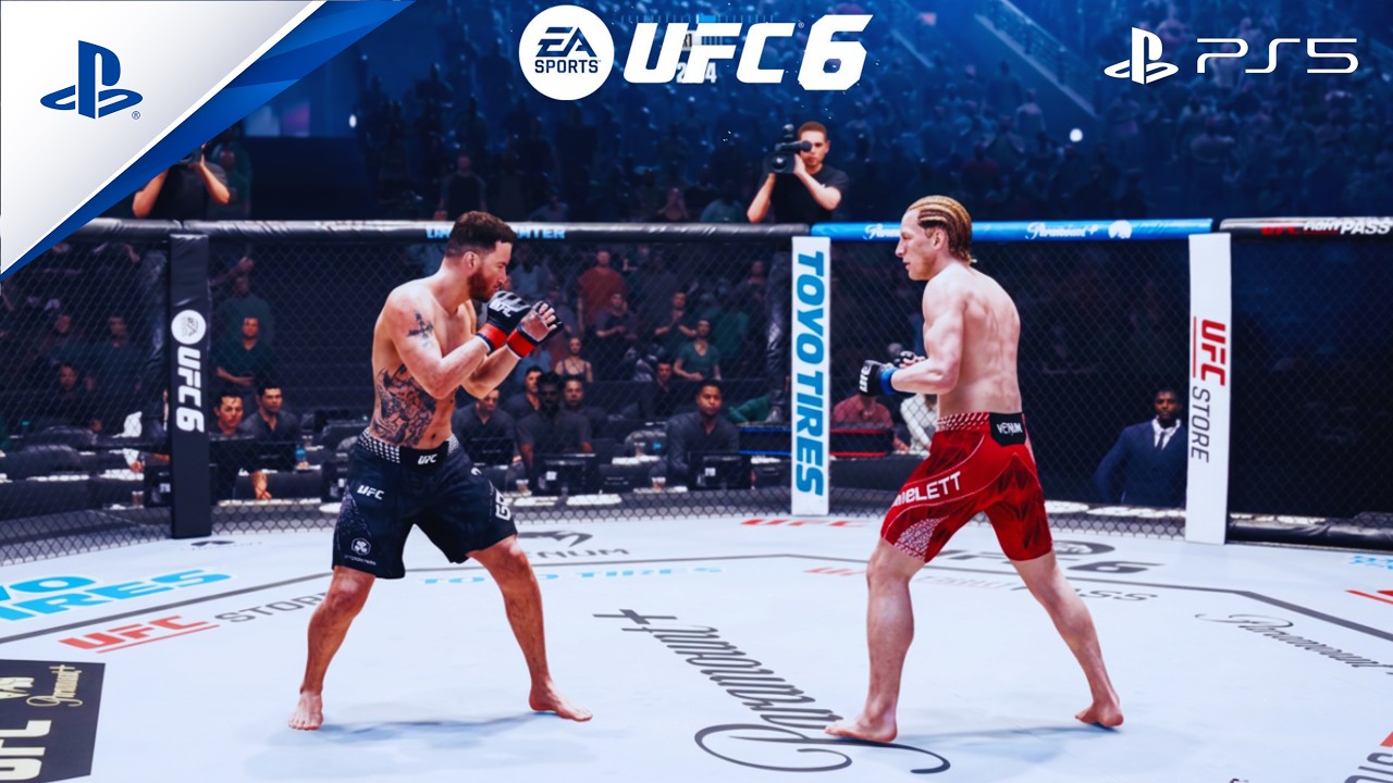 UFC 6 &mdash; Джастин Гейджи против Пэдди Пимблетта | Полная симуляция боя | Без комментариев | PS5 4K ...