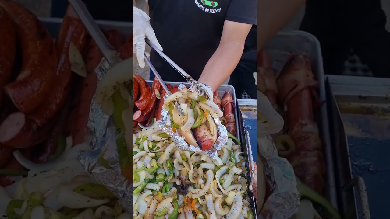 Mexican hot dog is also known as street dog or Sonoran hot dog #shorts #youtubeshorts #joyfoodlv
