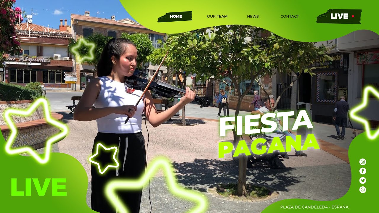Fiesta Pagana | M&uacute;sica en la plaza de Candeleda | Karen Manrique 🎻