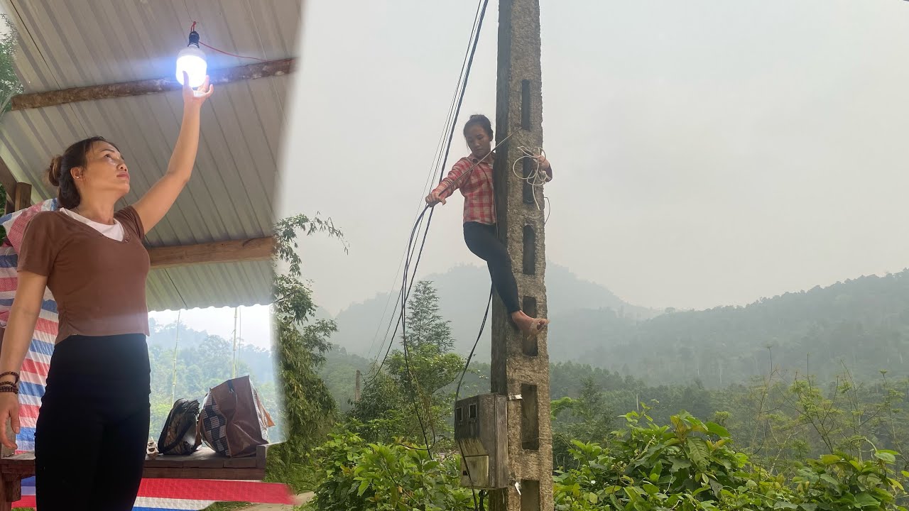 [A reckless act] The girl connected the power supply to her lovely house.