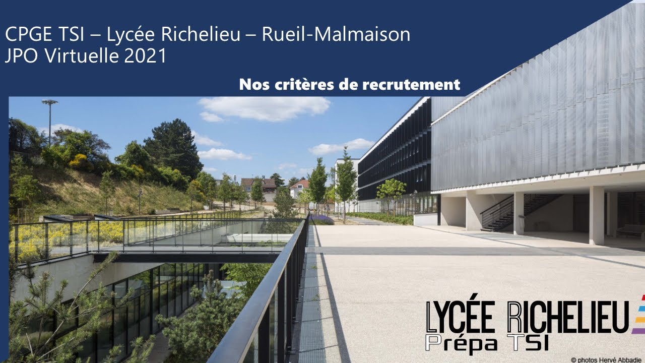JPO virtuelle du Lycée Richelieu - Nos critères de recrutement