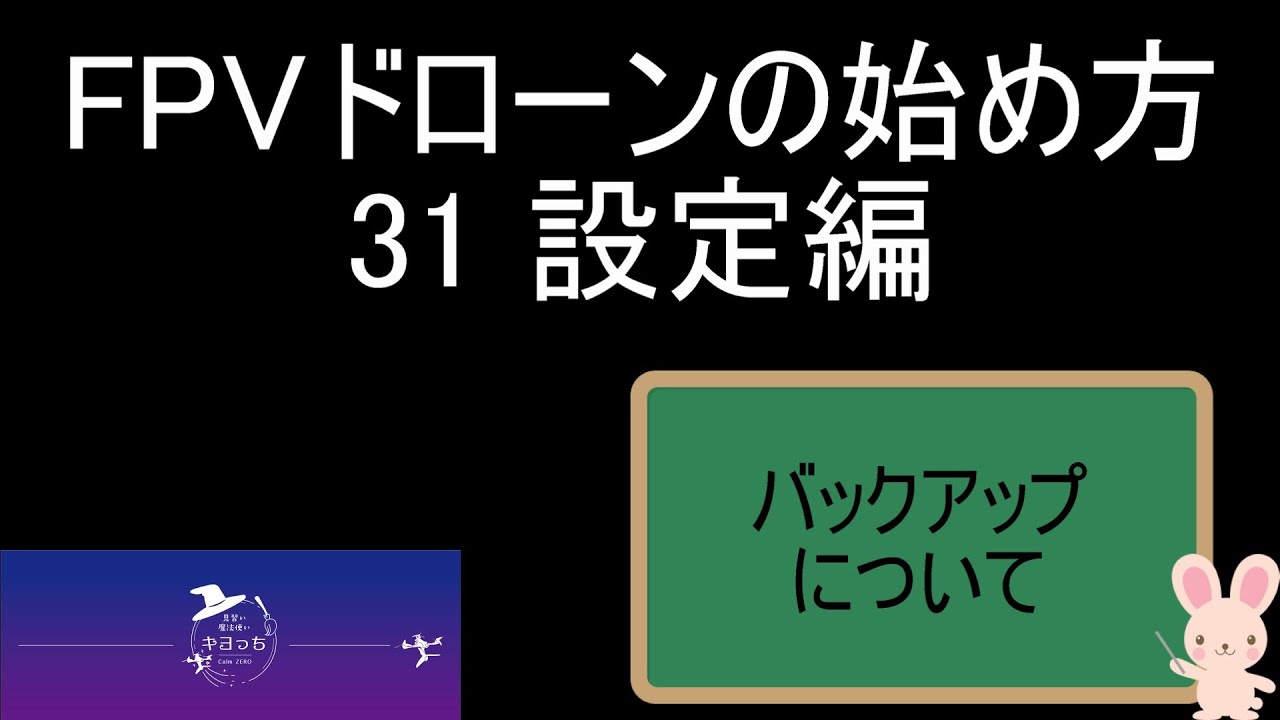設定編　バックアップについて　FPVドローンの始め方 31