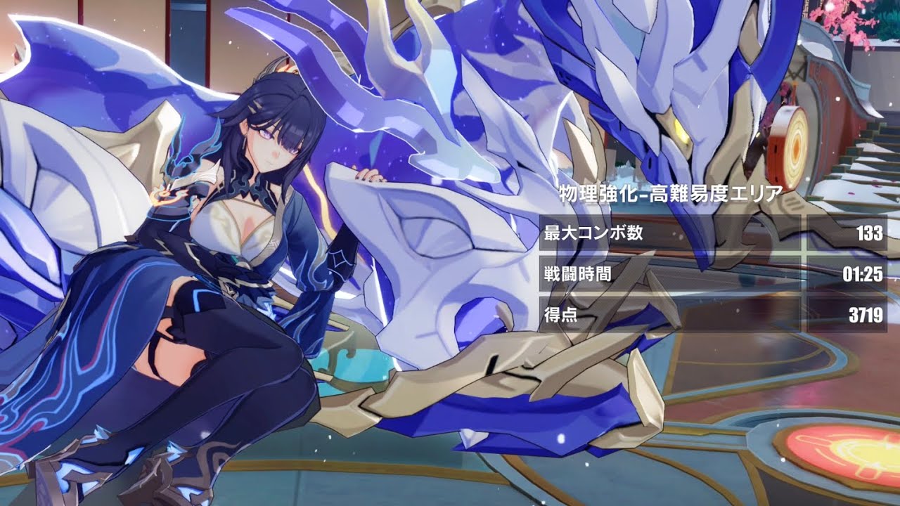 崩壊3rdVer8.7超弦空間寂滅HL556スコア3719無敵太鼓祭り・お餅号（物理環境）通し