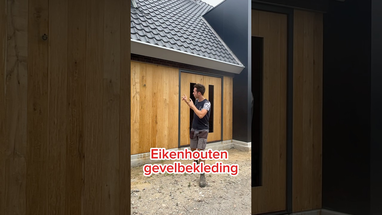 Eikenhouten gevelbekleding