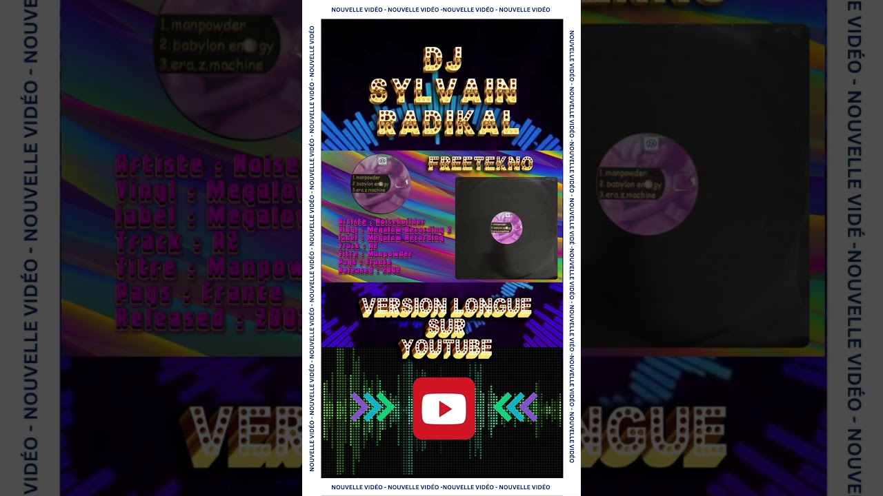 Noisebuilder &ndash; Megalow Recording 2  Track A2 Manpowder #vinyl #techno #technomusic #freetekno