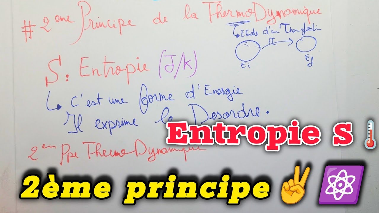 ThermoDynamique 1 - Entropie & 2ème Principe de la Thermodynamique ⚛️🔥
