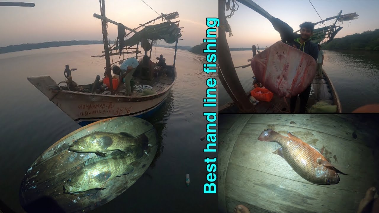 रात्री पकडले हाथ गरी ने मासे । best hand line fishing in night.#fishing #handlinefishing
